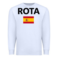 White rota spain spanish flag city vacation travel gift pullover hoodie Premium Sweatshirt - maiPhamDesign
