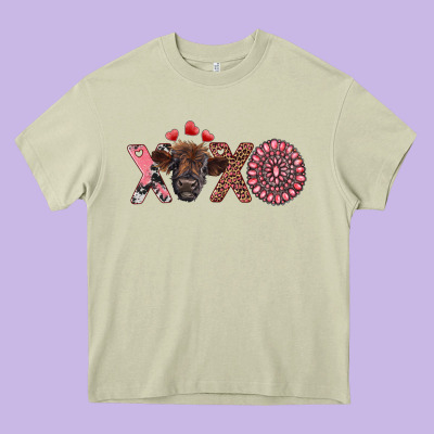 Xoxo Calf And Gemstone Heavy Core Tee Designed By Ranaportraitstore