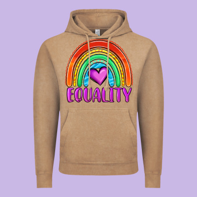 Equality Rainbow Vintage Hoodie Designed By Oliviacreatesart