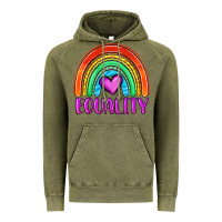 Vintage Olive equality rainbow Vintage Hoodie - OliviaCreatesArt