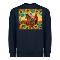 Navy cowgirl Heavyweight Sweatshirt - Artiststas