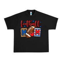 Black Football mom red and blue team color mother's day Urban Heavy Tee - HowdyJamesFarm