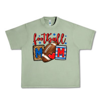 Oil Green Football mom red and blue team color mother's day Urban Heavy Tee - HowdyJamesFarm