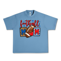 Pebble Blue Football mom red and blue team color mother's day Urban Heavy Tee - HowdyJamesFarm