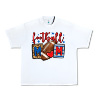 White Football mom red and blue team color mother's day Urban Heavy Tee - HowdyJamesFarm