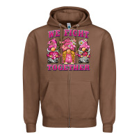 Chestnut we fight together breast cancer gnome Zipper Hoodie - BarkalooDesign