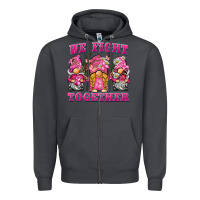 Smoke we fight together breast cancer gnome Zipper Hoodie - BarkalooDesign