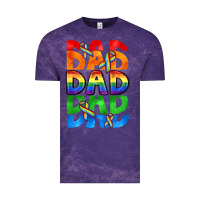 Cloud Purple Dad dad dad pride Vintage Tee - CowGirlArtShop