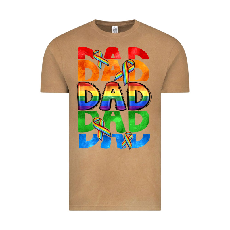 Dad Dad Dad Pride Vintage Tee by CowGirlArtShop | Teevron
