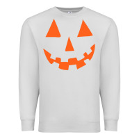 Dove Grey Halloween Pumpkin Face Gift Creepy Spooky Horror Premium Sweatshirt - maiPhamDesign
