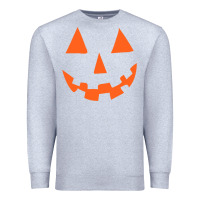 Heather Grey Halloween Pumpkin Face Gift Creepy Spooky Horror Premium Sweatshirt - maiPhamDesign
