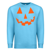 Ocean Blue Halloween Pumpkin Face Gift Creepy Spooky Horror Premium Sweatshirt - maiPhamDesign