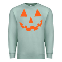 Seafoam Halloween Pumpkin Face Gift Creepy Spooky Horror Premium Sweatshirt - maiPhamDesign