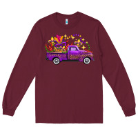 Burgundy Mardi Gras Leopard Truck Long Sleeve Tee - FaDigitalArtStudio