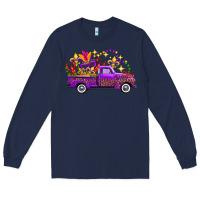Navy Mardi Gras Leopard Truck Long Sleeve Tee - FaDigitalArtStudio