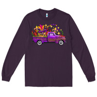 Plum Mardi Gras Leopard Truck Long Sleeve Tee - FaDigitalArtStudio