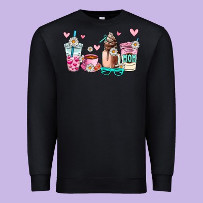 Mom Coffee Cup Premium Sweatshirt Designed By Adodesignshop