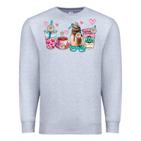 Heather Grey mom coffee cup Premium Sweatshirt - AdoDesignShop
