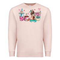 Pale Pink mom coffee cup Premium Sweatshirt - AdoDesignShop