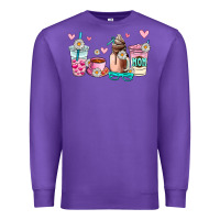 Purple mom coffee cup Premium Sweatshirt - AdoDesignShop