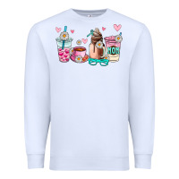 White mom coffee cup Premium Sweatshirt - AdoDesignShop