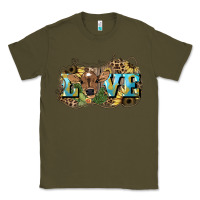 Army Green Love baby Cow Classic Tee - HowdyJamesFarm
