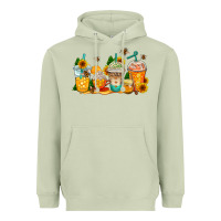 Matcha bumble bee coffee cups Heavyweight Hoodie - AdoDesignShop