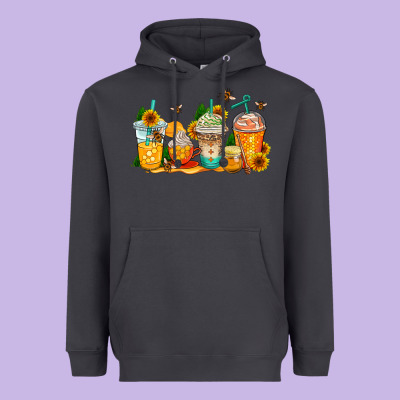 Bumble Bee Coffee Cups Heavyweight Hoodie Designed By Adodesignshop