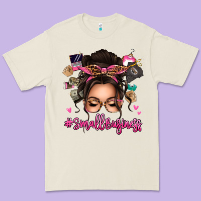 Small Business Messy Bun Premium Tee Designed By Texasbilliewilder