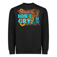 Black cowgirls don't crty boots hat sunflowers Heavyweight Sweatshirt - Artiststas