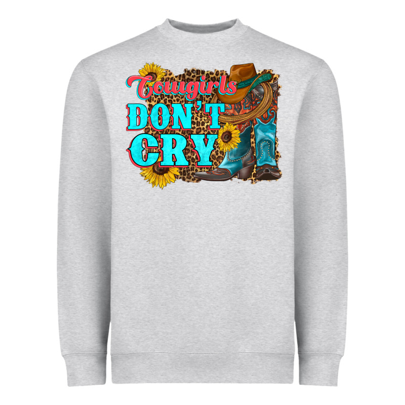 Cowgirls Don't Crty Boots Hat Sunflowers Heavyweight Sweatshirt by Artiststas | Teevron