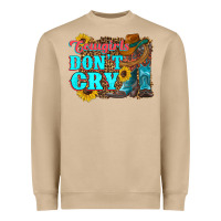 Mushroom cowgirls don't crty boots hat sunflowers Heavyweight Sweatshirt - Artiststas