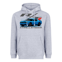 Heather Grey Blue Challenger RT T-Shirt Heavyweight Hoodie - maiPhamDesign