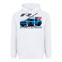 White Blue Challenger RT T-Shirt Heavyweight Hoodie - maiPhamDesign