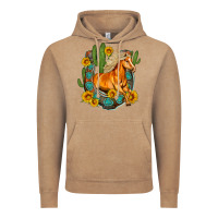 Vintage Coffee western horse cactus sunflowers horseshoe Vintage Hoodie - OliviaCreatesArt