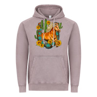 Vintage Zinc western horse cactus sunflowers horseshoe Vintage Hoodie - OliviaCreatesArt