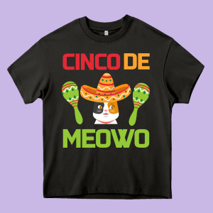 Cinco De Meow Heavy Core Tee Designed By Bettercallsaul