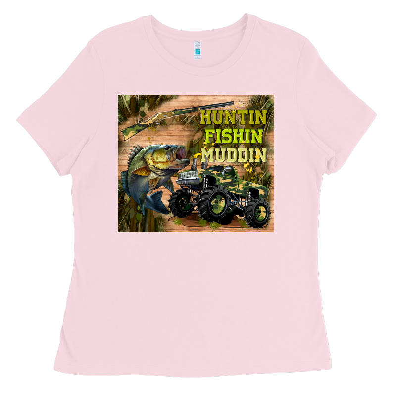 Huntin Fishin Muddin Ladies Tee by TumblerDesignByShophia | Teevron