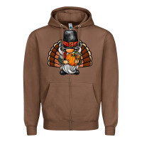 Chestnut thanksgiving turkey gnome Zipper Hoodie - BarkalooDesign
