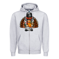 Thanksgiving Turkey Gnome Zipper Hoodie | Teevron