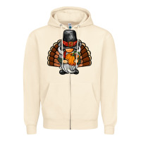Sandshell thanksgiving turkey gnome Zipper Hoodie - BarkalooDesign