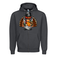 Smoke thanksgiving turkey gnome Zipper Hoodie - BarkalooDesign