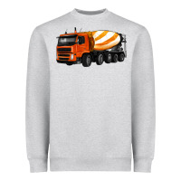 Heather Grey cement truck Heavyweight Sweatshirt - Artiststas