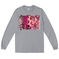 Heather Grey breast cancer brushstroke Long Sleeve Tee - FaDigitalArtStudio