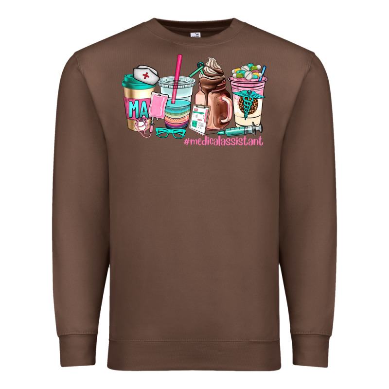Medical Assistant Coffee Cup Premium Sweatshirt by AdoDesignShop | Teevron