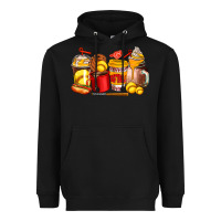 Black softball coffee cups Heavyweight Hoodie - AdoDesignShop