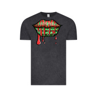 Vintage Black summer vibes watermelon lips Vintage Tee - Jasminsmagicworld
