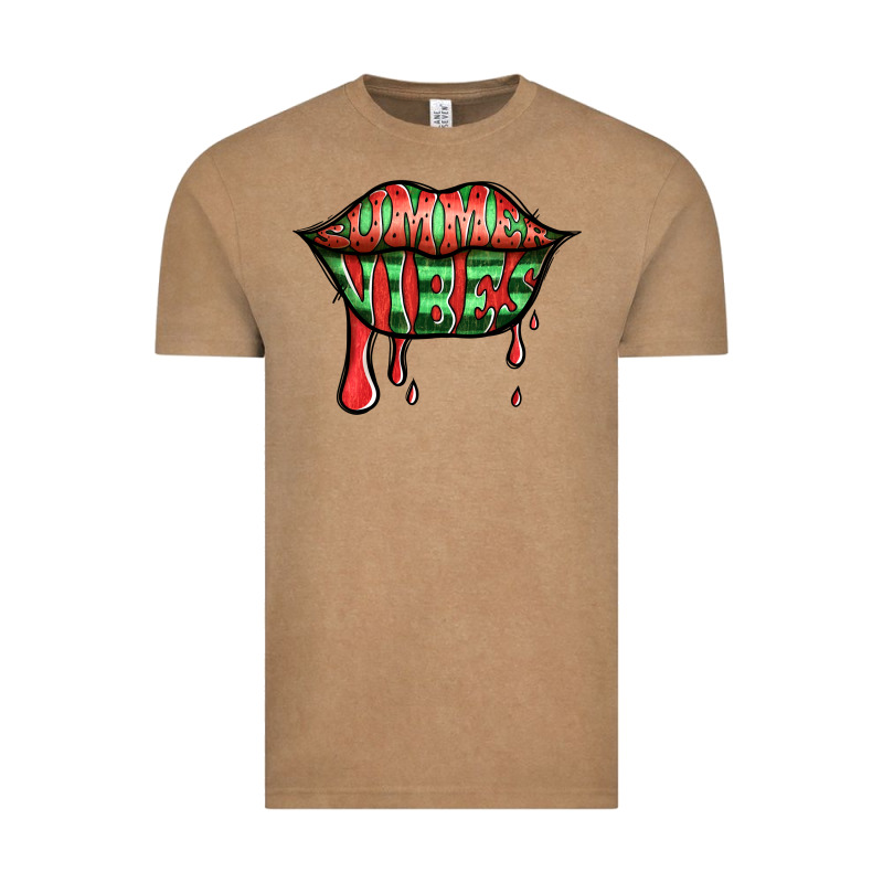 Summer Vibes Watermelon Lips Vintage Tee by Jasminsmagicworld | Teevron