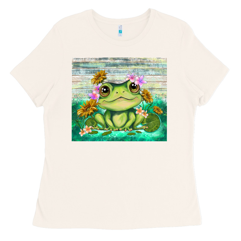 Frog With Sunflower Ladies Tee by TumblerDesignByShophia | Teevron