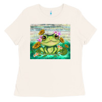 Bone frog with sunflower Ladies Tee - TumblerDesignByShophia